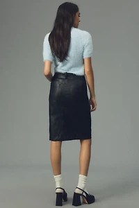 Maeve The Colette Vegan Leather Skirt