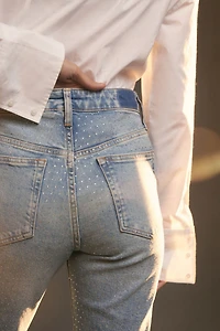 Pilcro Vintage High-Rise Gem Straight-Leg Jeans