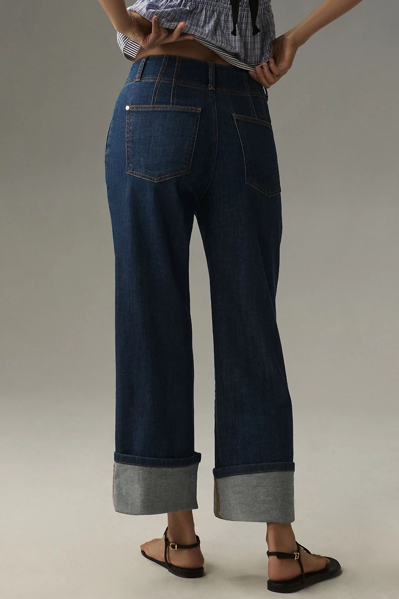 Pilcro Relaxed Cuff Mid-Rise Straight-Leg Jeans