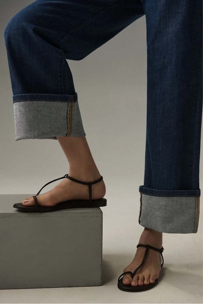 Pilcro Relaxed Cuff Mid-Rise Straight-Leg Jeans