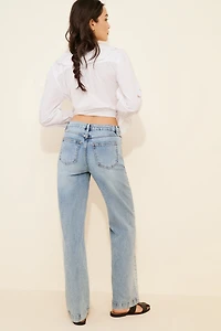 Habitual Colorblock Slouchy Straight Leg Jeans