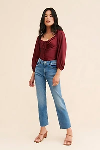 ASTR the Label Silky Cinched Bodysuit