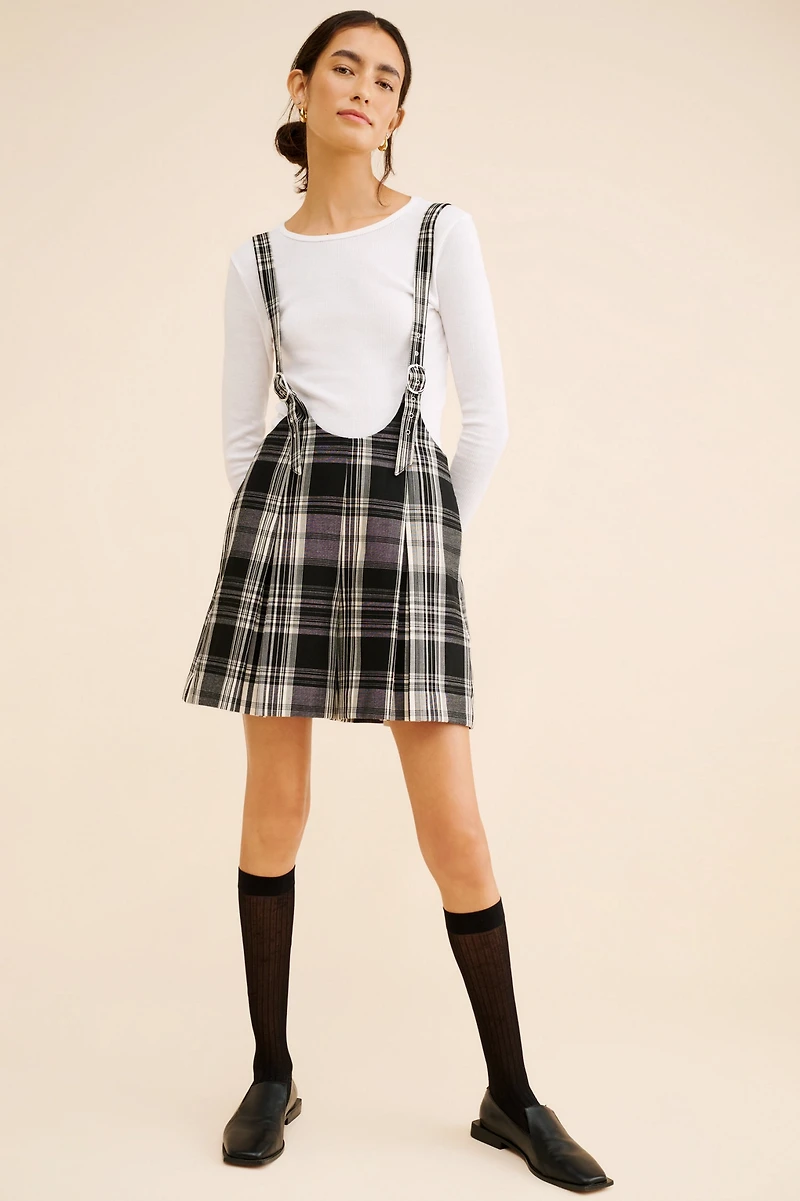 Maeve Suspender Pleated Romper Skirtall