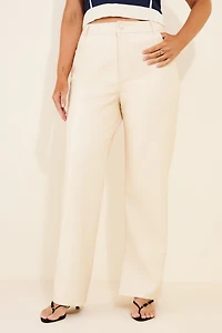 Eloquii Vegan Leather Slit Hem Pants