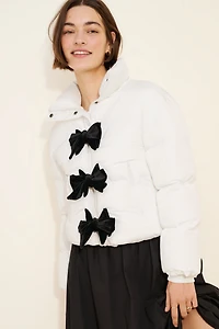 Dot and Lu Wrapped With A Bow Puffer Jacket