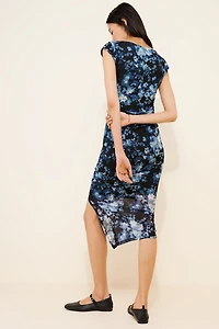 Universal Standard Fitted Floral Midi Dress