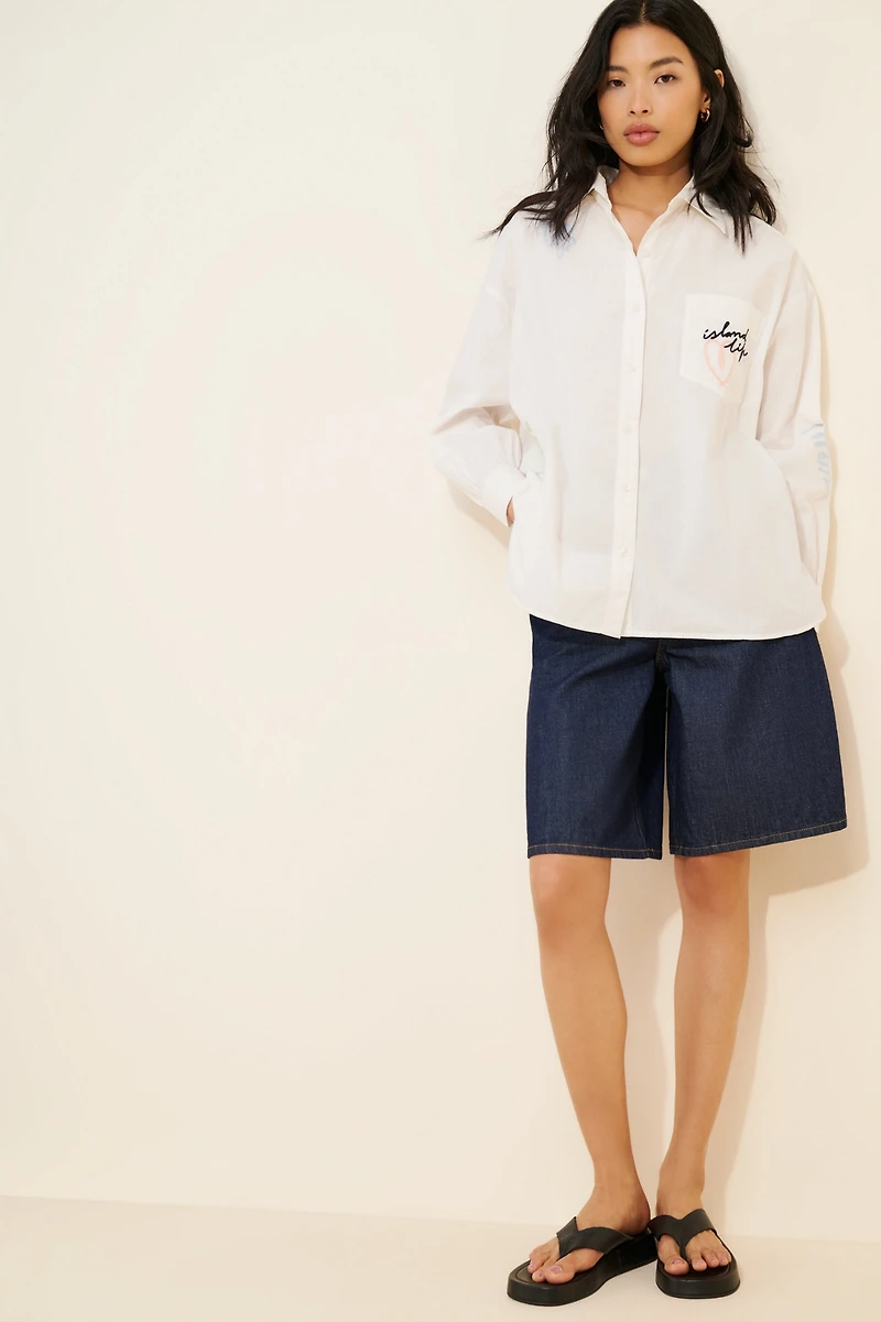 Scotch & Soda Embroidered Poplin Shirt