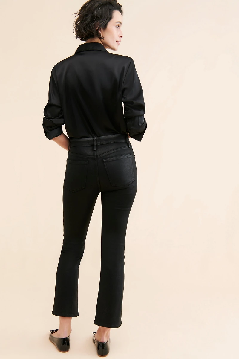 Madewell Mr. Coated Kickout Crop Jeans