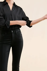Madewell Mr. Coated Kickout Crop Jeans