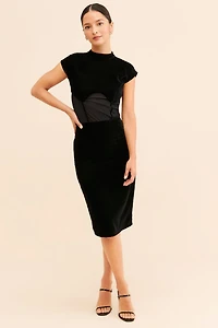 Let Me Be Diane Velvet Midi Dress