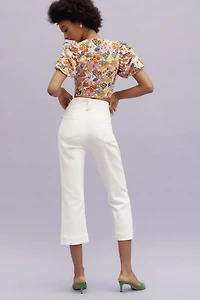 Pilcro Slim 70s High-Rise Crop Straight-Leg Jeans