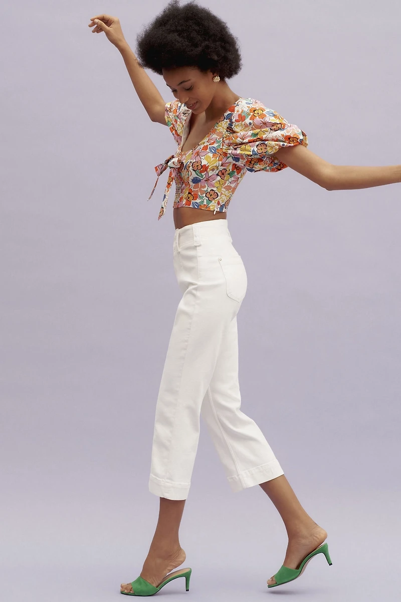 Pilcro Slim 70s High-Rise Crop Straight-Leg Jeans