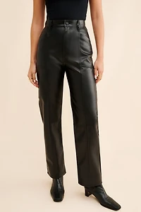 Pistola Taylor Vegan Leather Straight Leg Jeans