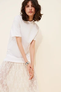 Twofer Lace T-Shirt Dress