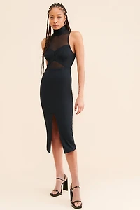 Maeve Sheer Cutout Midi Dress