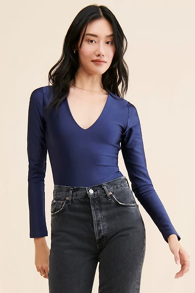 Good American Disco V-Neck Bodysuit