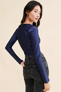 Good American Disco V-Neck Bodysuit