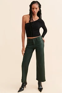 Hudson Rosie High Rise Wide Leg Coated Jeans