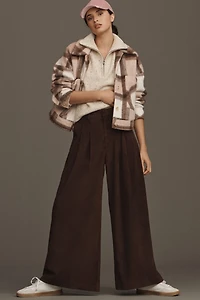 Maeve The Avery Pleated Wide-Leg Trousers: Corduroy Edition