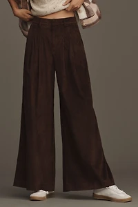 Maeve The Avery Pleated Wide-Leg Trousers: Corduroy Edition