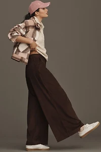 Maeve The Avery Pleated Wide-Leg Trousers: Corduroy Edition