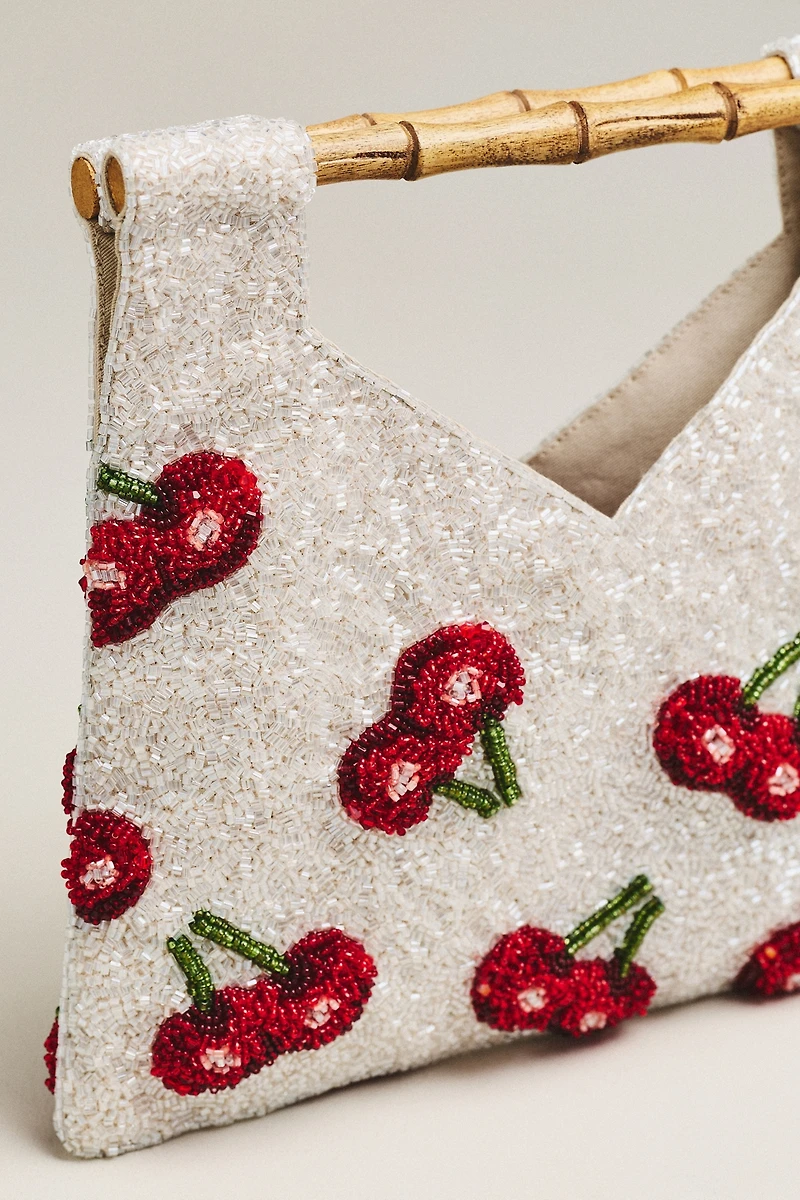 Maeve Beaded Bamboo Hand Bag