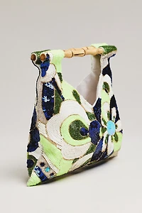 Maeve Beaded Bamboo Hand Bag