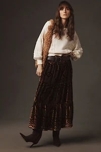 Balloon-Sleeve Pointelle Sweater