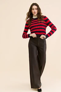DL1961 Hepburn Wide Leg Coated Jeans
