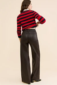 DL1961 Hepburn Wide Leg Coated Jeans