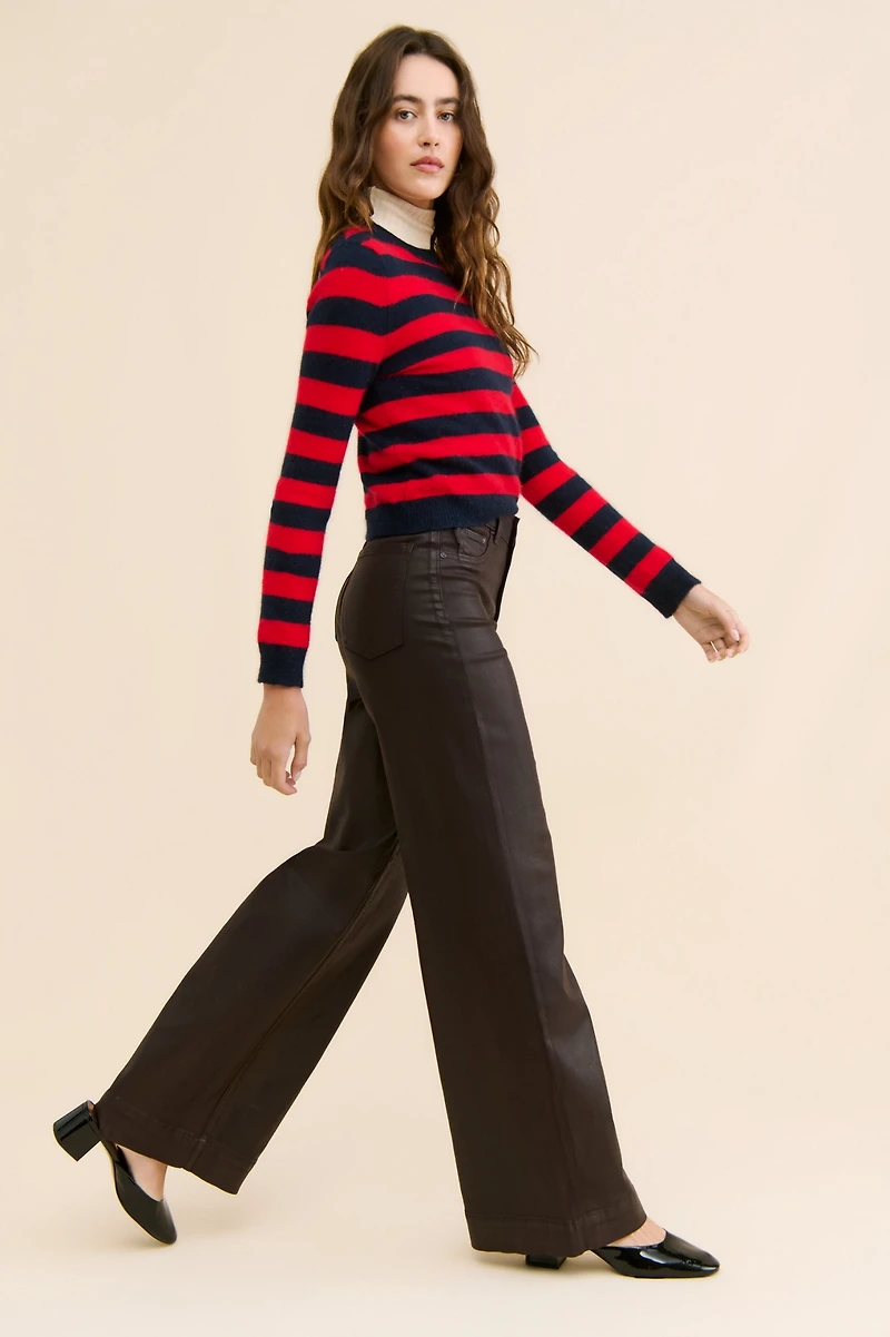 DL1961 Hepburn Wide Leg Coated Jeans