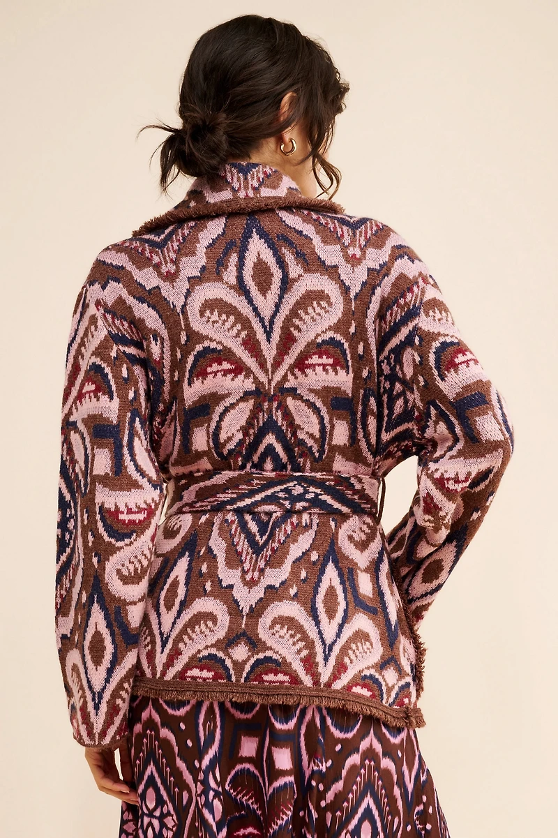 Nuuly x Farm Rio Pineapple Ikat Knit Blazer