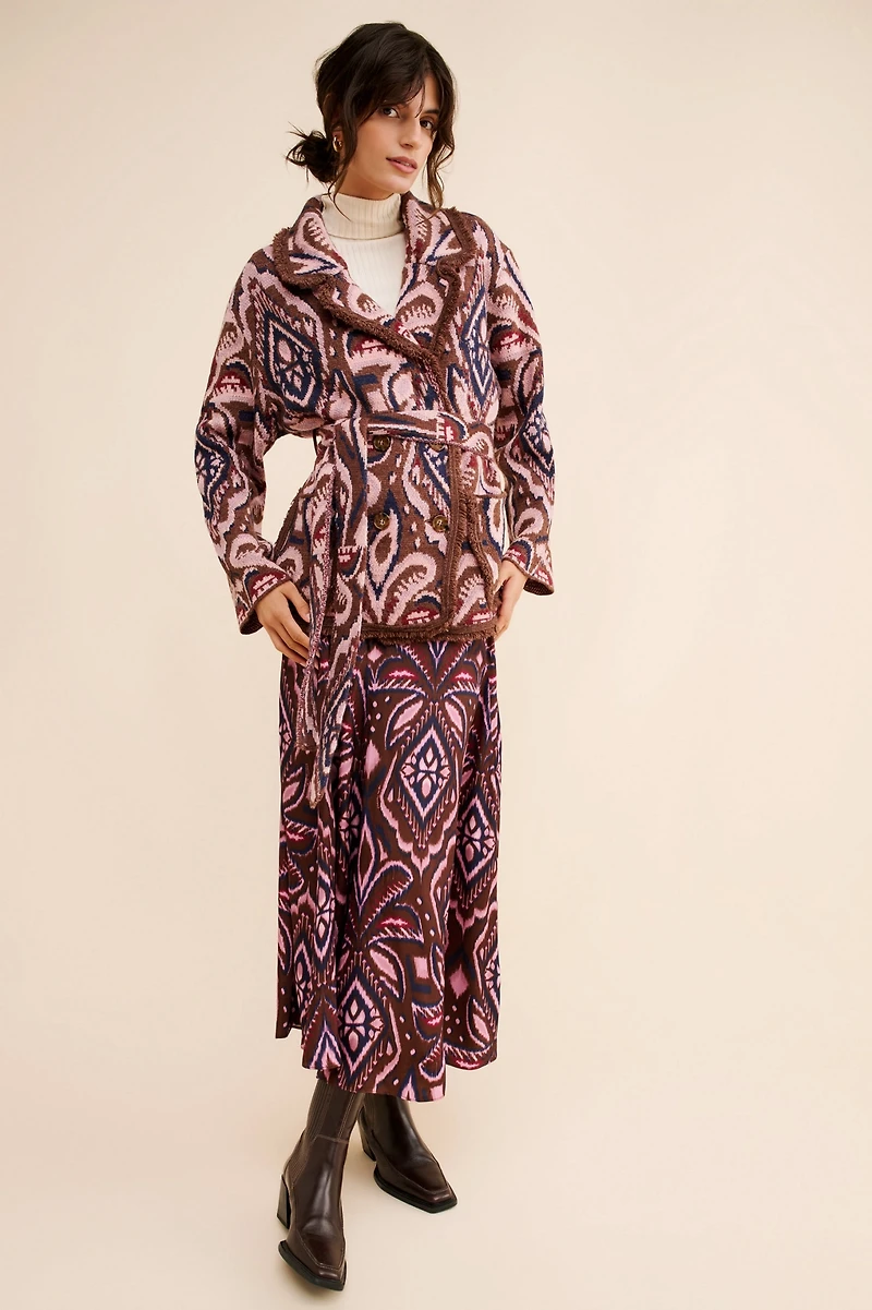 Nuuly x Farm Rio Pineapple Ikat Knit Blazer