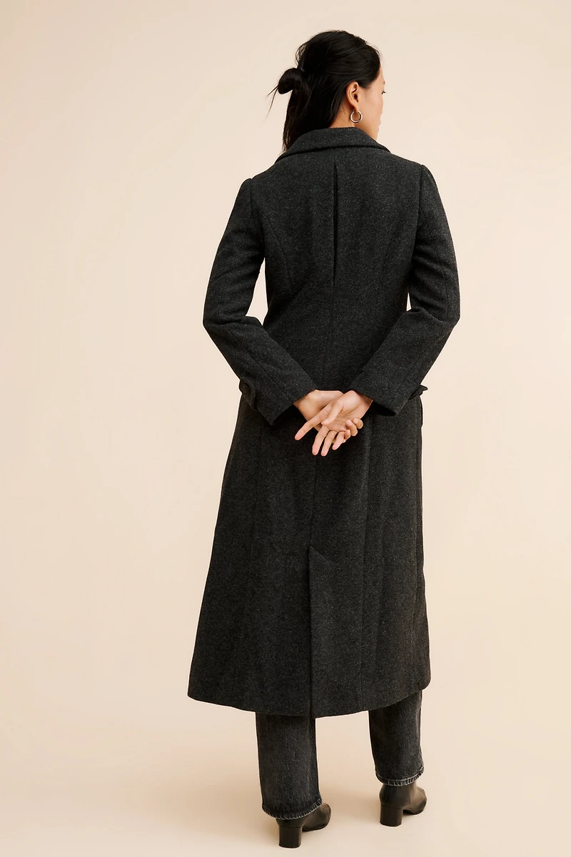 Hutch Two-Tone Double Breasted Coat