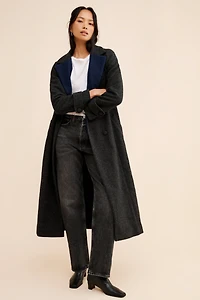 Hutch Two-Tone Double Breasted Coat