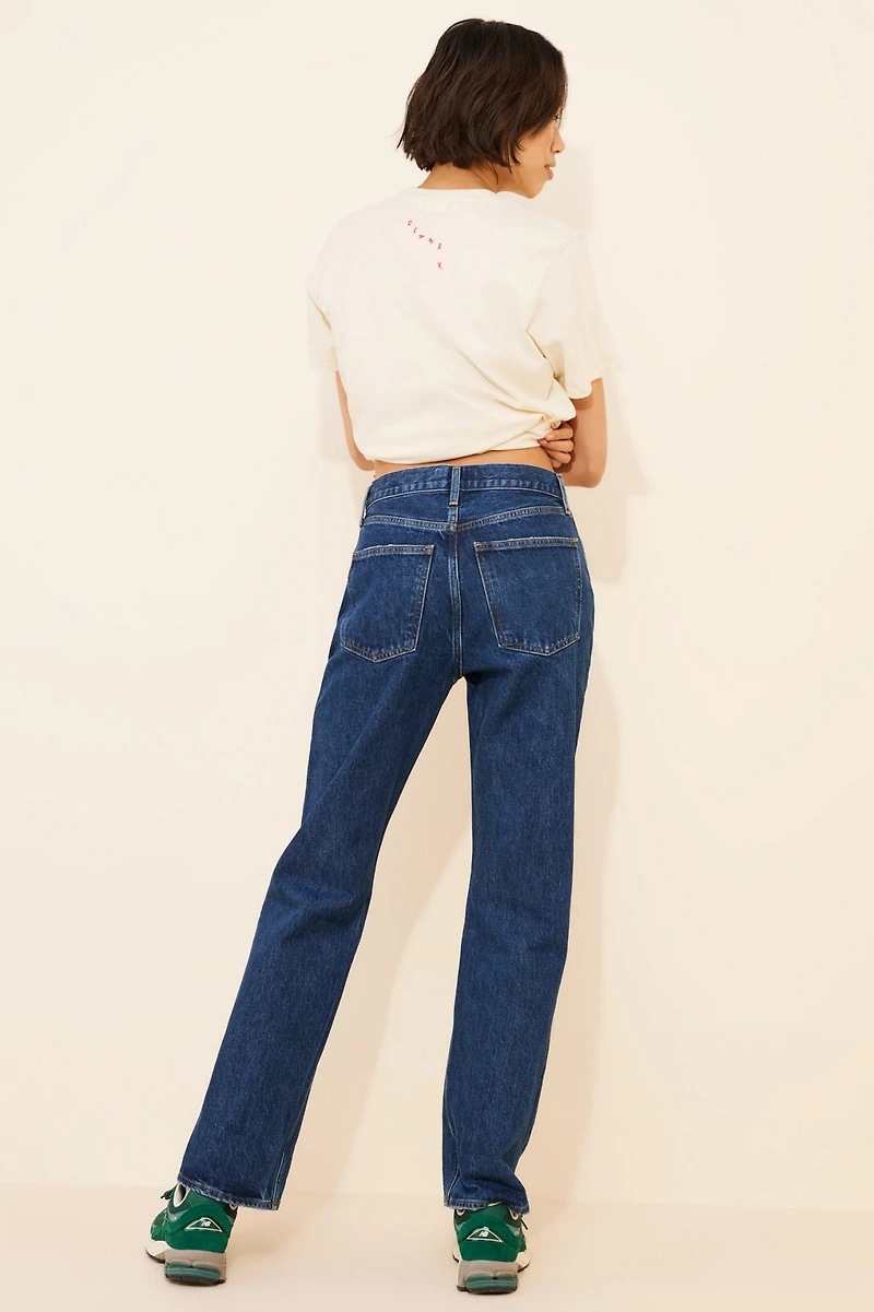 AGOLDE Fran Low Slung Straight Cuffed Jeans