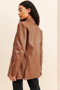 Hutch Vegan Leather Blazer