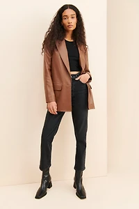 Hutch Vegan Leather Blazer