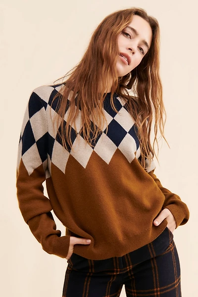 Kule Bryce Argyle Cashmere Sweater