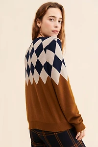 Kule Bryce Argyle Cashmere Sweater