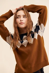 Kule Bryce Argyle Cashmere Sweater