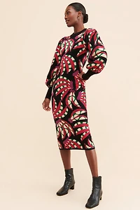 FARM Rio Banana Dots Knit Sweater Dress