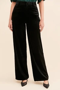 Good American Velvet Wide Leg Trousers