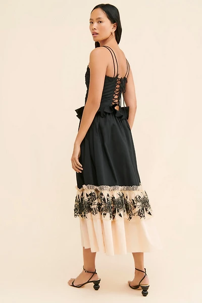 Bhanuni by Jyoti Colorblock Poplin Tiered Dress