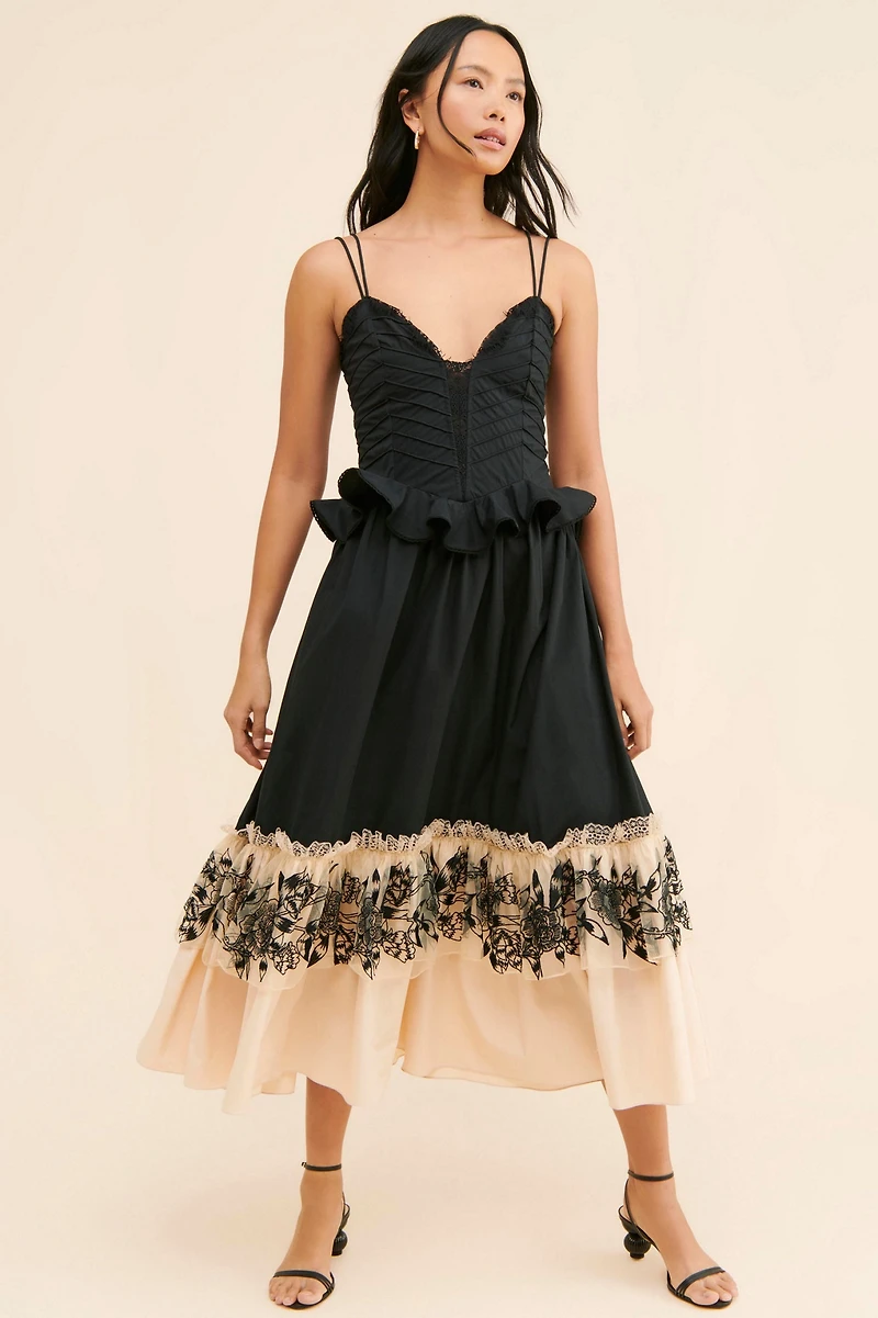 Bhanuni by Jyoti Colorblock Poplin Tiered Dress