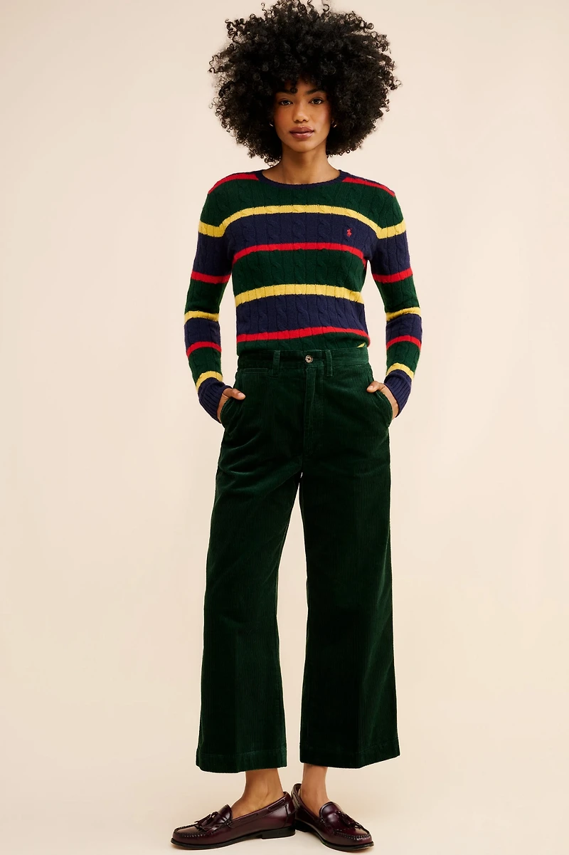 Polo Ralph Lauren Corduroy Wide-Leg Cropped Pants