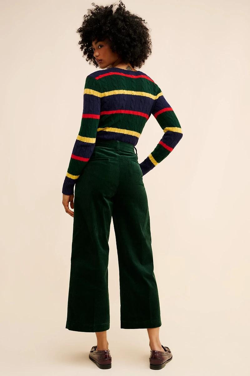 Polo Ralph Lauren Corduroy Wide-Leg Cropped Pants