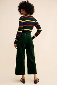 Polo Ralph Lauren Corduroy Wide-Leg Cropped Pants