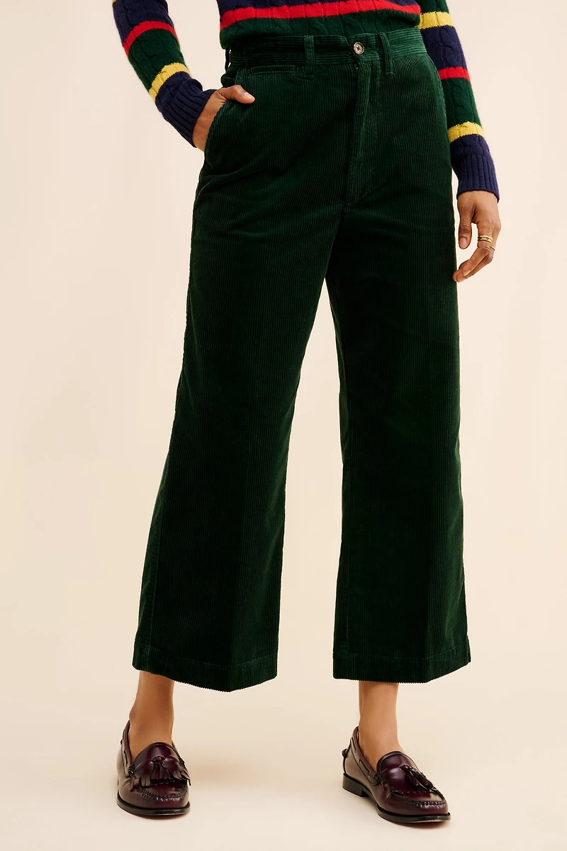 Polo Ralph Lauren Corduroy Wide-Leg Cropped Pants