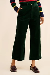 Polo Ralph Lauren Corduroy Wide-Leg Cropped Pants